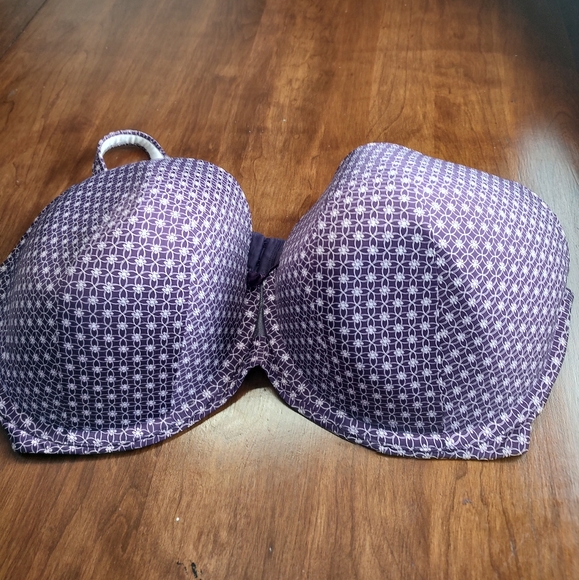 Cacique French Full Cooling bra purple and white Size 44F - Picture 1 of 14